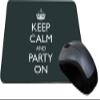 Rikki Knight Keep Calm and Party On - Green Color Design Lightning Series Gaming Mouse Pad (MPSQ-RK-1281) view 1