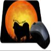 Rikki Knight American Eskimo Dog Silhouette by Moon Design Lightning Series Gaming Mouse Pad (MPSQ-RK-8439) view 1