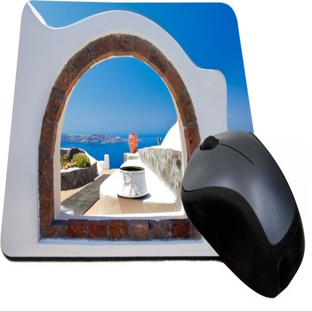 Rikki Knight Greek White Washed Window to Paradise Design Lightning Series Gaming Mouse Pad (MPSQ-RK-8976)