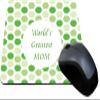 Rikki Knight World's Greatest Mom Green Polka Dot Design Lightning Series Gaming Mouse Pad (MPSQ-RK-1778) view 1