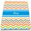 Rikki Knight "Blair" Blue Chevron Name Design Lightning Series Gaming Mouse Pad (MPSQ-RK-4128) view 1