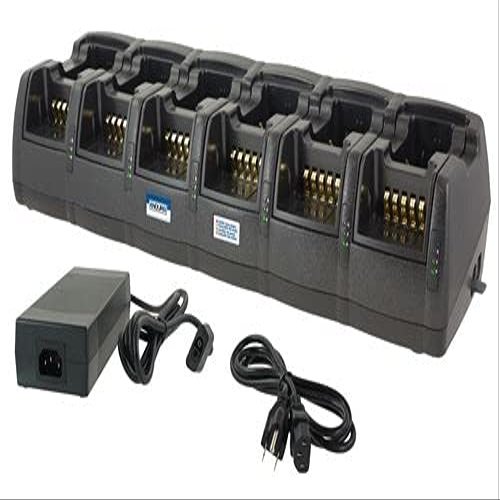 12-Cup Replacement Portable Radio Desk Charger, 120/240 VAC. Fits: Motorola Models: APX6000 / APX6000XE / APX7000 / APX7000XE/ APX8000 / APX8000XE