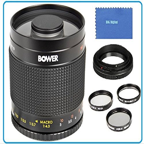 Bower 500mm f/8 Telephoto Mirror Lens For Samsung NX Series NX, NX1, NX-5, NX5, NX-10, NX10, NX11, NX-11 NX-100, NX100, NX-200, NX200, NX-20, NX20, NX-30, NX30, NX-210 NX210, NX-200, NX200, NX-300, NX300, NX-1000, NX1000, NX-1100, NX1100, NX2000, NX-