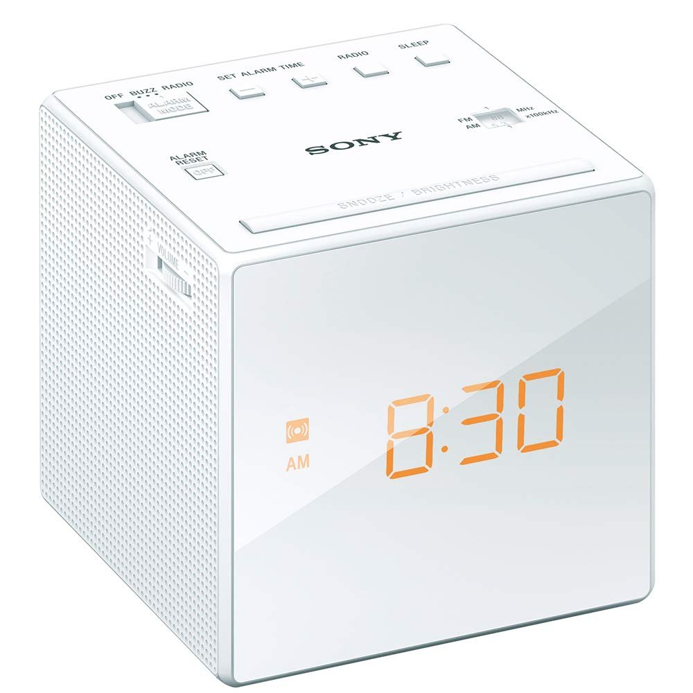 Sony Clock Radio ICF-C1: FM / AM / FM Wide corresponding Sleep Timer White ICF-C1 W