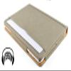 Iverson iPad Mini Tan Leather Wallet Cover Case Compatible with Free Screen Protector and Cleaning Cloth Grey view 2