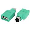 uxcell USB to PS/2 Adapter 2PCS Green PS/2 Male to USB 2.0 Female Port Converter Adapter for PC Keyboard view 1