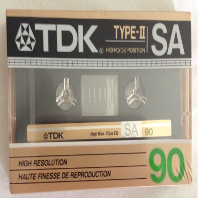 Vintage Rare TDK Type II SA90 High Resolution High CrO2 Position 90 Minute Cassette
