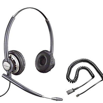Polycom Compatible Plantronics HW720 Bundle, Model ip430, ip450, ip501, ip550, ip560, ip601, ip650, ip670, CX300, CX500, CX600, VVX101, VVX201, VVX300, VVX310, VVX400, VVX410, VVX500, VVX600, VVX1500