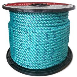 Continental Western 1/4" x 600' Teal Blue Steel Rope Reels 402015