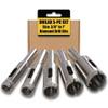 Diamond Hole Saw Kit 5 Pc 3/8 to 1 Inch for Tile Faucet Countertop Drilax view 1