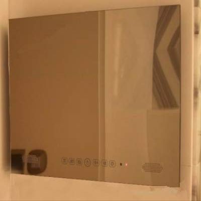 GOWE 19 inch bathroom TV waterproof TV Mirror TV, Panel Color : White
