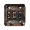 RV Designer S659, Wall Plate Switch, Triple, On/Off, Brown, 3.53 inches x 4 inches view 2