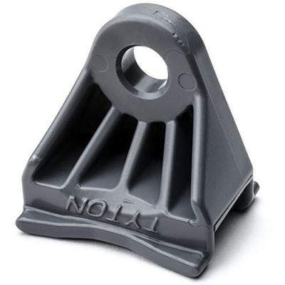 HellermannTyton SAM83HIRHSH1 Axial Oval Mount, Bolt Hole Diameter .31", PA66HIRHS, Gray, 500/pkg