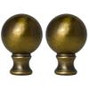 Royal Designs Large Ball Lamp Finial for Lamp Shade, 2 Inch, Antique Brass - Set of 2 view 1