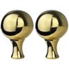 Royal Designs Large Ball Lamp Finial for Lamp Shade, 2 Inch, Polished Brass - Set of 2 view 1