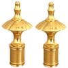 Royal Designs Umbrella Lamp Finial for Lamp Shade, 2.5 Inch, Polished Brass - Set of 2 view 1