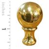 Royal Designs Small Ball Lamp Finial for Lamp Shade, 2 Inch, Polished Brass - Set Of 2 view 4