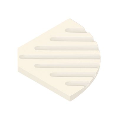 Transolid SOAPDISH03-A6 Decor 5-1/2-Inch Corner Soap Dish, Cameo