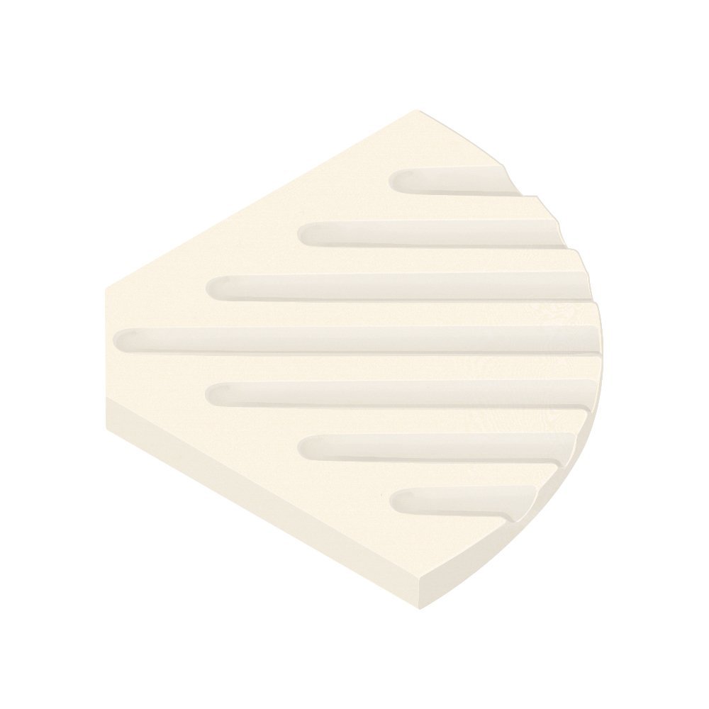 Transolid SOAPDISH03-A6 Decor 5-1/2-Inch Corner Soap Dish, Cameo