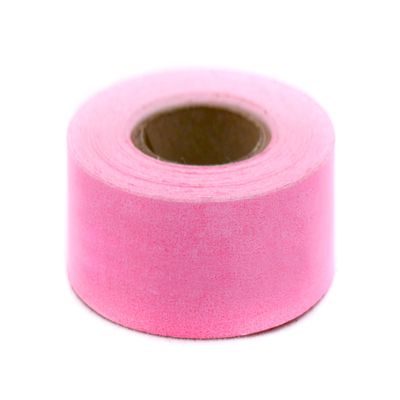 ChromaLabel 1 Inch Colored Masking Tape, High Visibility Labels, Easy to Write On Colored Masking Tape for Kids - 500 Inch Roll (13.88 Yards), Matte Finish Fluorescent Pink