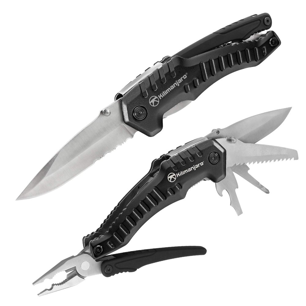 Kilimanjaro Multi-Tool, Full-Size Pliers, Blade Cuts Wood, Hose, Rope, Screwdriver, Wire Cutter, 8-1/2 Inches, Magnus Multifunction - 910056 , Black