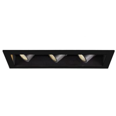 WAC Lighting MT4LD311NE-F927-BK LED Precision Multiple Three New Construction IC Rated Housing in 2700K 90CRI Flood Beam 90 CRI, 3 Lights, Black