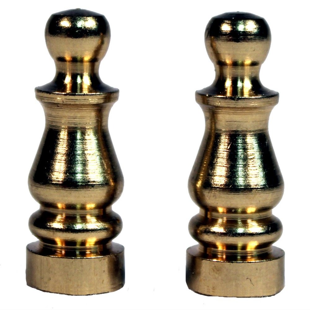 Creative Hobbies ELY505 Solid Brass Finial for Lamp Shades, 1 Inch Tall -Pack of 2