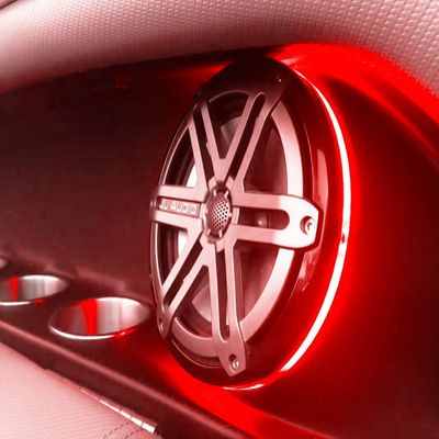 2pc LED Speaker Rings for JL Audio Marine M880 M6 880X-C 880X-S - NO Drilling Required - Ready to Installed - DRILLED for Screw Holes (Red)