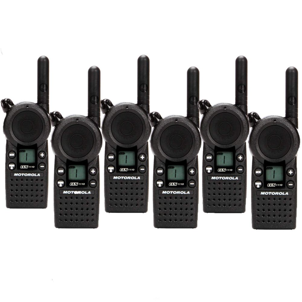 Motorola Solutions CLS1110 6-Pack Two-Way Radio Analog UHF 459.5-469.5MHz