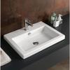 Tecla CAN01011-One Hole Cangas Rectangular Ceramic Self Rimming/Wall Mounted Sink, White, 35.3" L x 23.62" W view 2