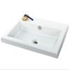 Tecla CAN01011-One Hole Cangas Rectangular Ceramic Self Rimming/Wall Mounted Sink, White, 35.3" L x 23.62" W view 3