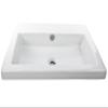 Tecla CAN01011-One Hole Cangas Rectangular Ceramic Self Rimming/Wall Mounted Sink, White, 35.3" L x 23.62" W view 4