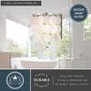 VAXCEL Elsa 1-Light 6.5 inch Wide Satin Nickel Glam Bathroom Vanity Lighting Fixture, Capiz Shell Shade, Dimmable, LED Compatible, Wall Mounted Steel Sconce view 4