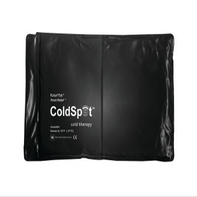 Relief Pak Heavy-Duty Black Urethane Reusable Cold Pack, halfsize (7 x 11")