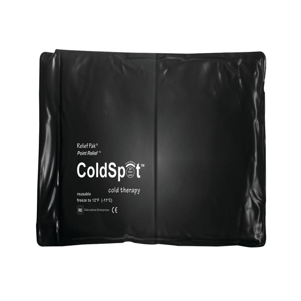 Relief Pak Heavy-Duty Black Urethane Reusable Cold Pack, halfsize (7 x 11")