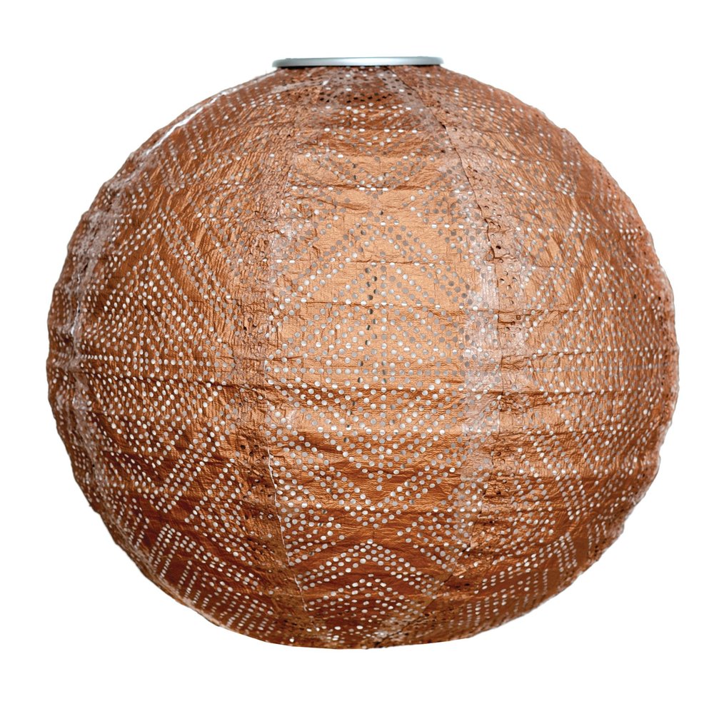 Allsop Soji Stella Market - 12" Handmade LED Outdoor Solar Lantern - Copper