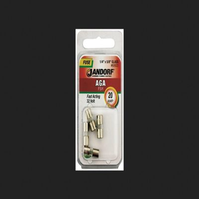 Fuse, Fast Acting, Glass, AGA, 20A, Individual, Strong Circuit Protection for Heavy Loads