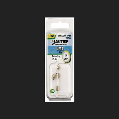 JANDORF SPECIALTY HARDWARE 60690 Bussmann GMA Cartridge Fast Acting Fuse with Indicator, 125 VAC, 15 A, 150 A at 125 VAC