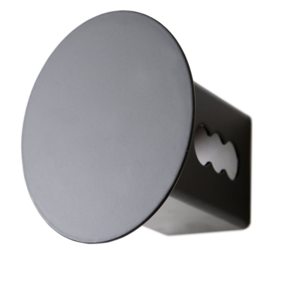 LFPartS Blank Trailer Metal Hitch Tube Cover Fits 2" Receivers (Round Black)