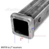 LFPartS Blank Trailer Metal Hitch Tube Cover Fits 2" Receivers (Round Black) view 4