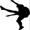 6" White Vinyl FOOTBALL player kicker silhouette Design Die Cut Decal. view 1