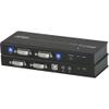 Aten DVI Dual View KVM Extender - 1 Computer(s) - 1 Remote User(s) - 196.85 ft Range - 4 x Network (RJ-45) - 3 x USB - 4 x DVI - CE604 view 1