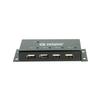 USBGear 4 Port USB 2.0 Mini Metal Hub with Mounting Flanges, 480Mbps Data Transfer, LED Port Indicators, Includes Power Adapter view 3