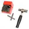 ToolUSA Premium Capital Letter & Alphabet Punch Set | Carbon Hardened Steel | 36 Stamps: A-Z, 0-8, & Symbol | 6" (15.2 cm) Ball Pein Hammer | Precision Marked for Optimal Use view 2