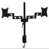 2xhome - New Dual Extension Arm 3 Way Three-sectioned Ergonomic Fully Easy Height Adjustable Articulating Flex Deesktop Tilting Retractable Black Desk Pole Mount Bracket view 2