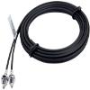 FT-420-15H1, Fiber Optic Cable, Through-Beam Type, Threaded Head, R50, -40 to 150C, Sensing Distance 500mm, Min.Target 1mm, 2M Length, Free Cut. view 1