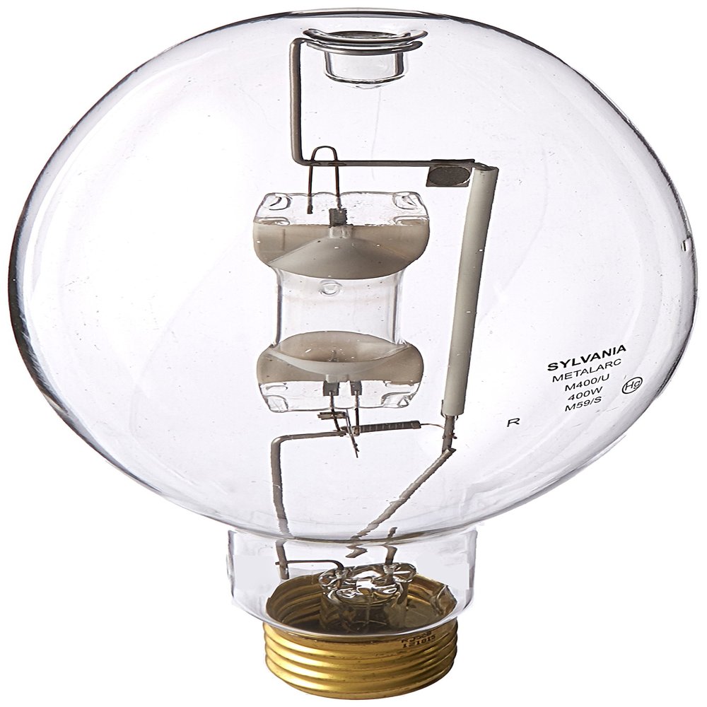 LEDVANCE SYL64036 M400/U/ED37 Clear Metal Halide Lamp, ED37 Mogul Screw (E39), 400 W, 4000K, 1 Count (Pack of 1)