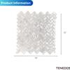 Tenedos Genuine Mother of Pearl White Oyster Herringbone Shell Mosaic Wall Tile Backsplash for Kitchen Bathroom Shower, Spas, Fireplace, Pool by Vogue Tile (Full Sheet) view 3