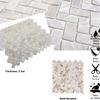 Tenedos Genuine Mother of Pearl White Oyster Herringbone Shell Mosaic Wall Tile Backsplash for Kitchen Bathroom Shower, Spas, Fireplace, Pool by Vogue Tile (Full Sheet) view 4