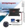 Pyle Waterproof Bluetooth Marine Amplifier Receiver - Weatherproof 2 Channel Wireless Amp for Stereo Speaker with 600 Watt Power, Wired RCA, AUX and MP3 Audio Input Cable - (Black) view 3